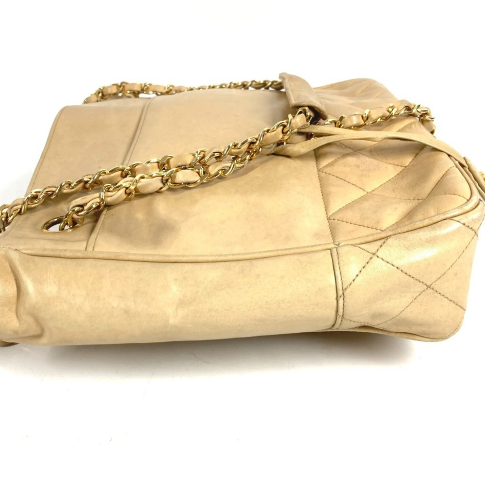 CHANEL Vintage Cream Leather Logo Shoulder Bag - Picture 5 of 16